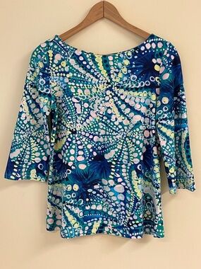 Lilly Pulitzer Waverly Top Small 3/4 Sleeve